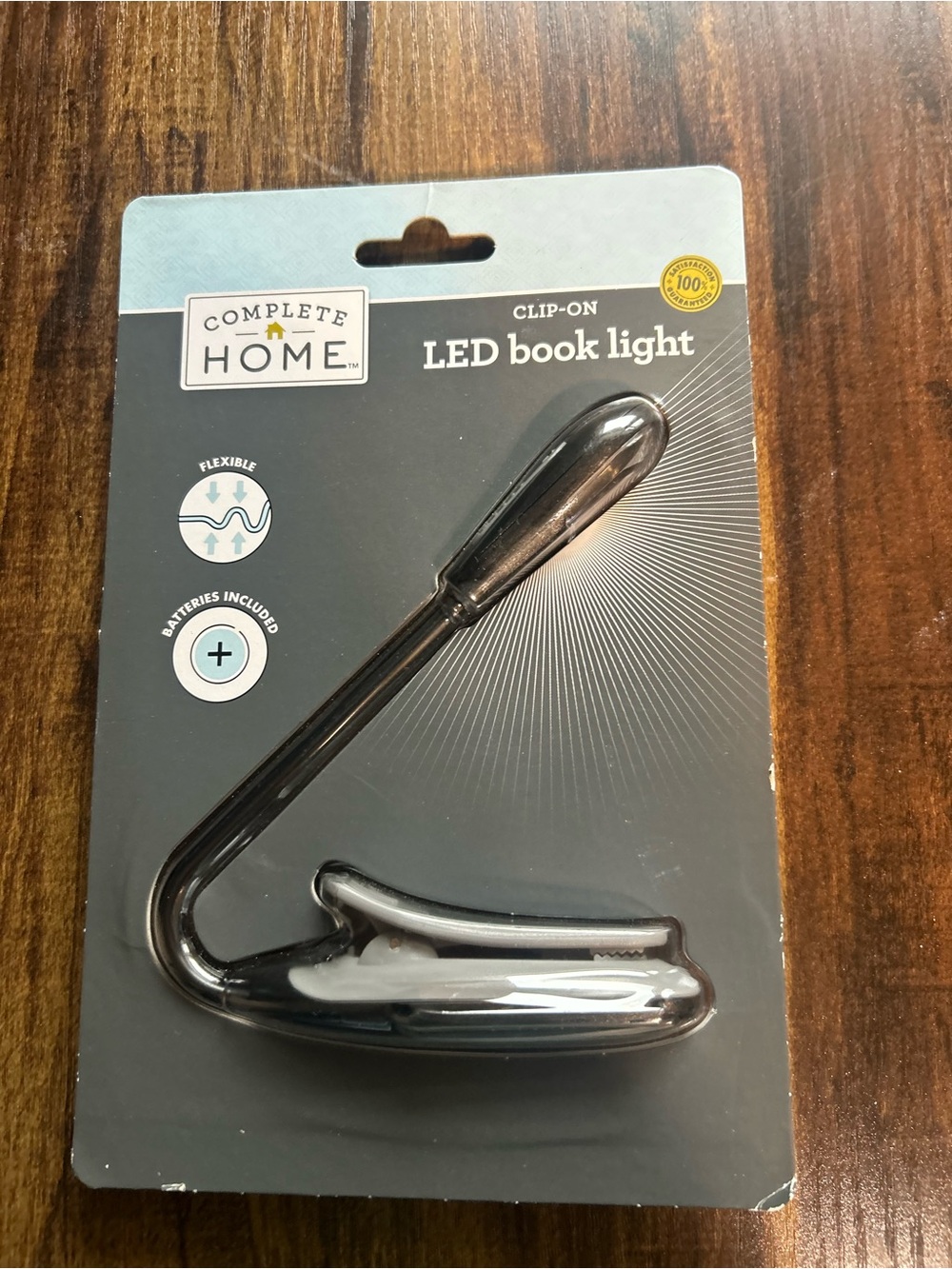 Black Clip-On LED Book Light